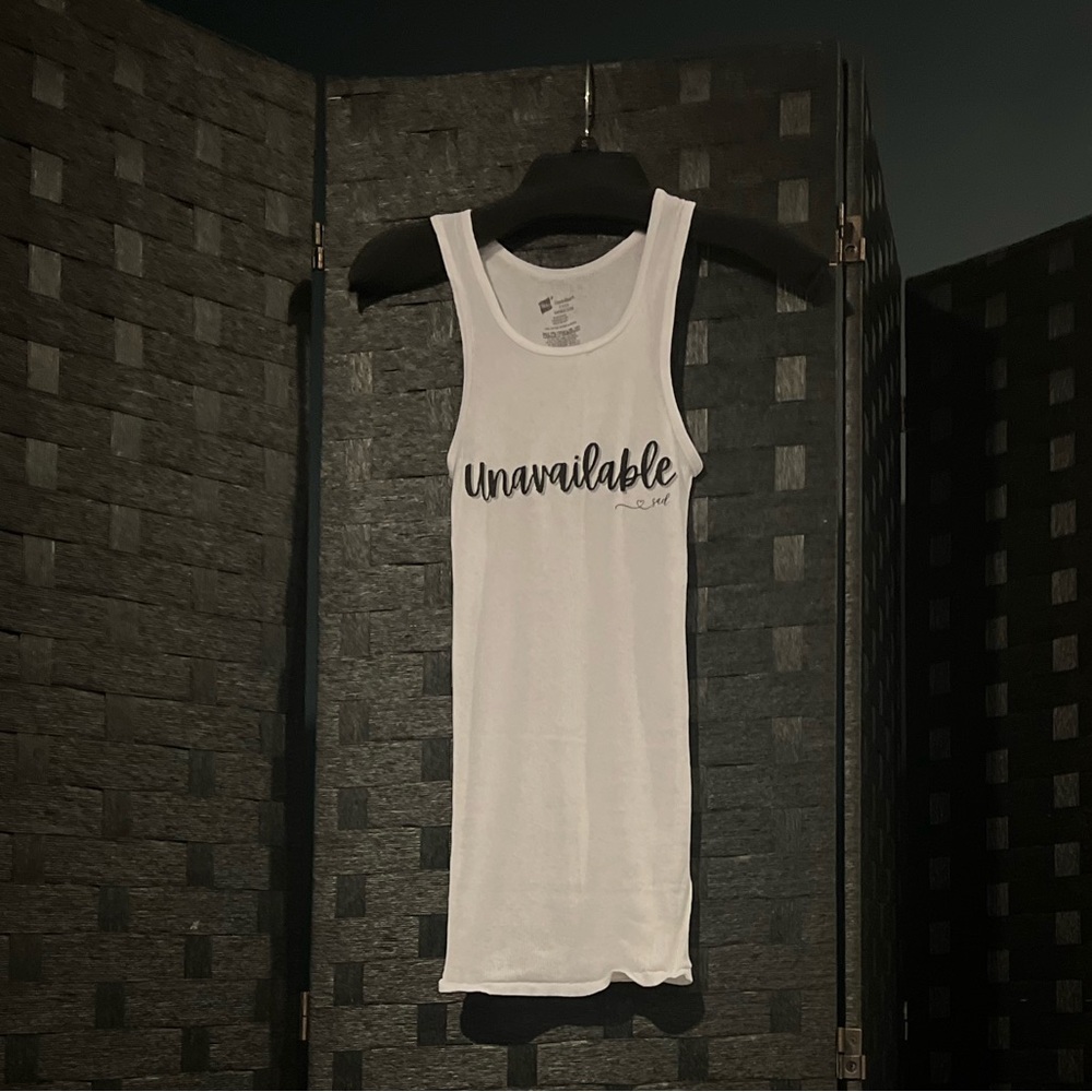 Hanes Upcycled “Unavailable” Tank Top.